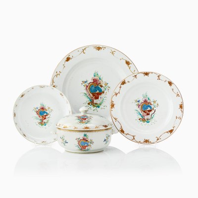 TERRIN MED LOCK OCH TRE FAT, FYRA DELAR