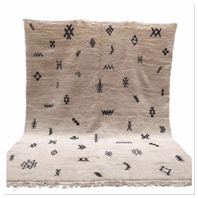 Beni Ourain rug with motifs for protection and powers