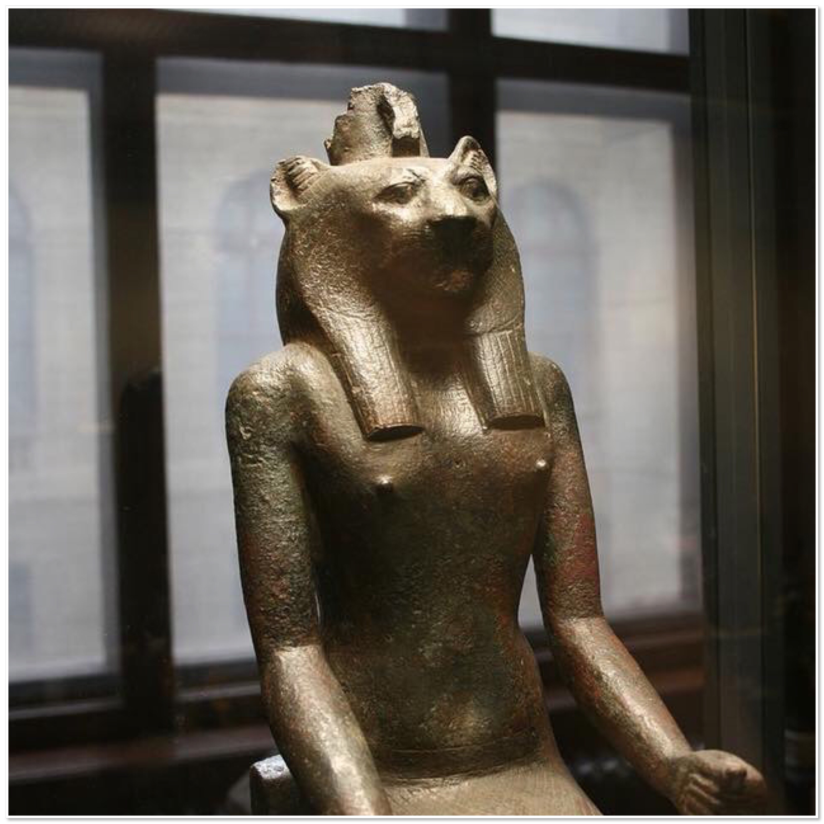 Representation of Maahes (664–525 B.C.) with a lionhead in the Naturhistorisches Museum (Vienna)