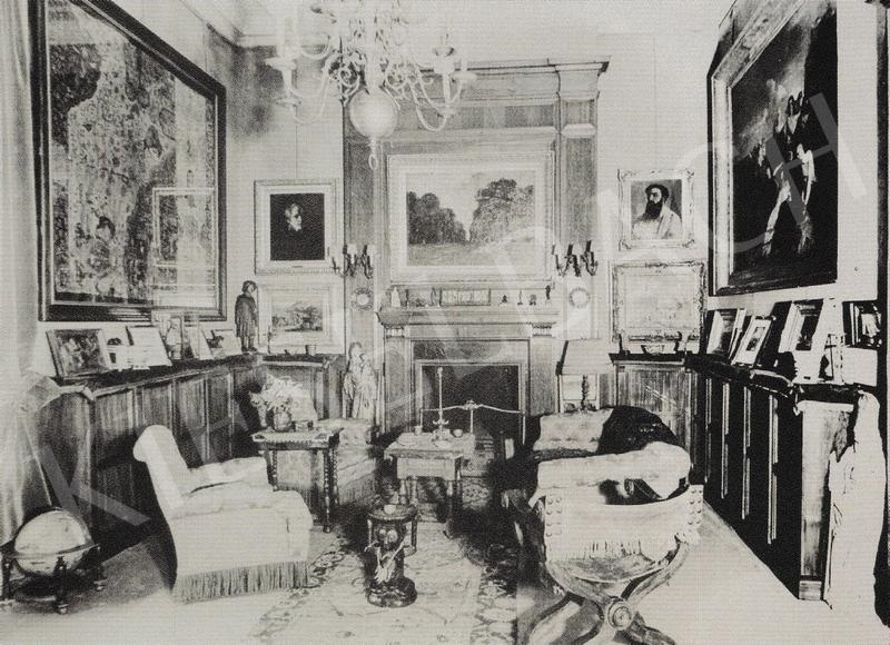 The Hatvany residence with the Safavid fragmant in a frame on the left wall