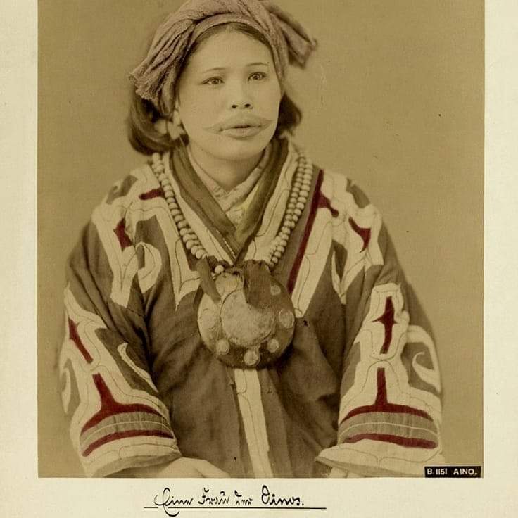 The facial tattoo of an Ainu woman